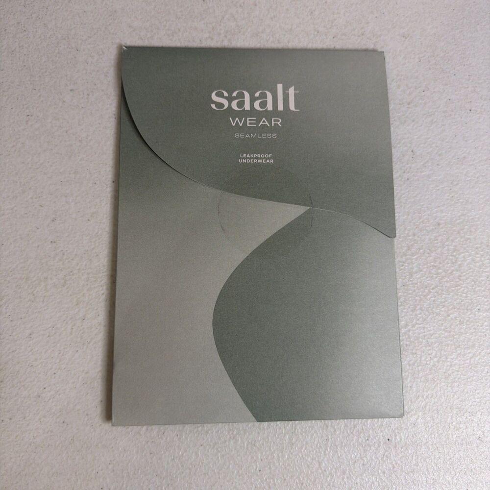 New in Package! Saalt Seamless Leakproof Thong Volcanic Black - Light - M